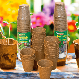 Ghiveci rotund din turbă, 8 cm