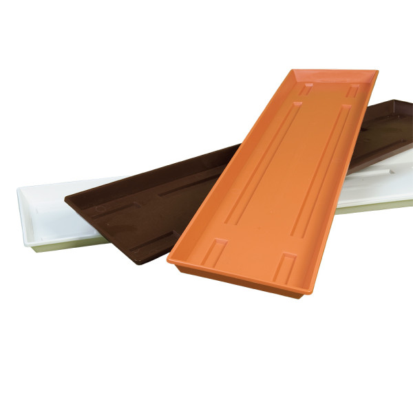 Tăviţă pentru jardinieră alb 100 cm