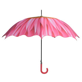 Umbrelă cu imprimeu floral, roz