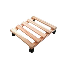 Suport pătrat pentru ghivece, cu roți