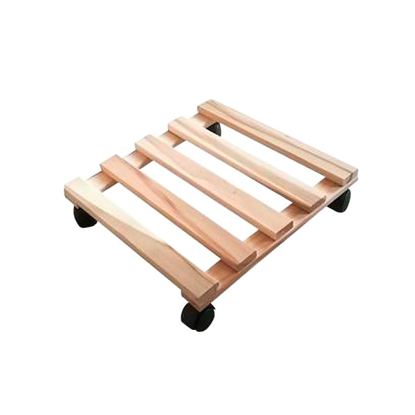 Suport pătrat pentru ghivece, cu roți