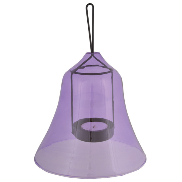 Suport pentru lumânare sub formă de clopot mov