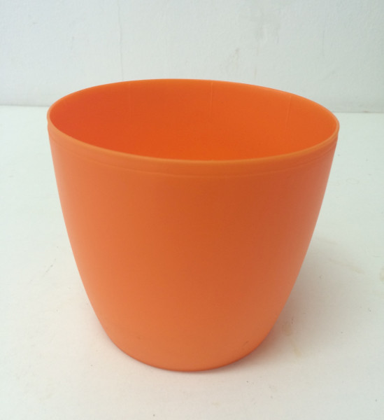 Ghiveci Lili portocaliu, din plastic 13 cm