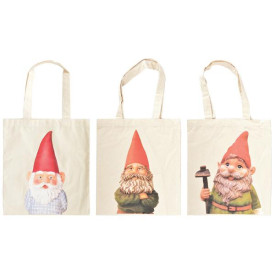 Geantă cumpărături, imprimeu pitici de grădină