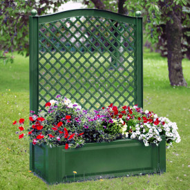 Jardinieră cu suport de căţărare 100 cm, verde