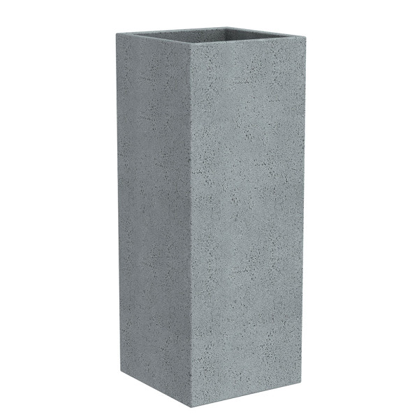 Ghiveci C-Cube gri cu aspect de piatră High 70 cm