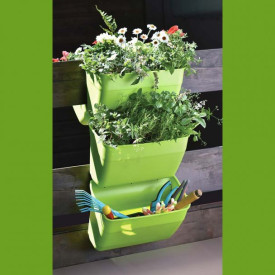 Sistem de 4 ghivece suspendate, verde