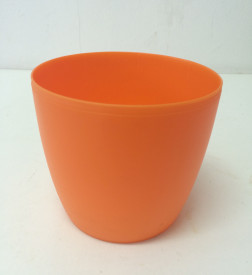 Ghiveci Lili portocaliu, din plastic 13 cm