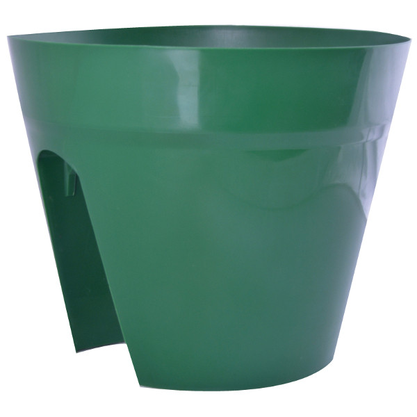 Suport de flori pentru balustradă, verde închis