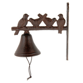 Sonerie din fier forjat ornată cu păsări 