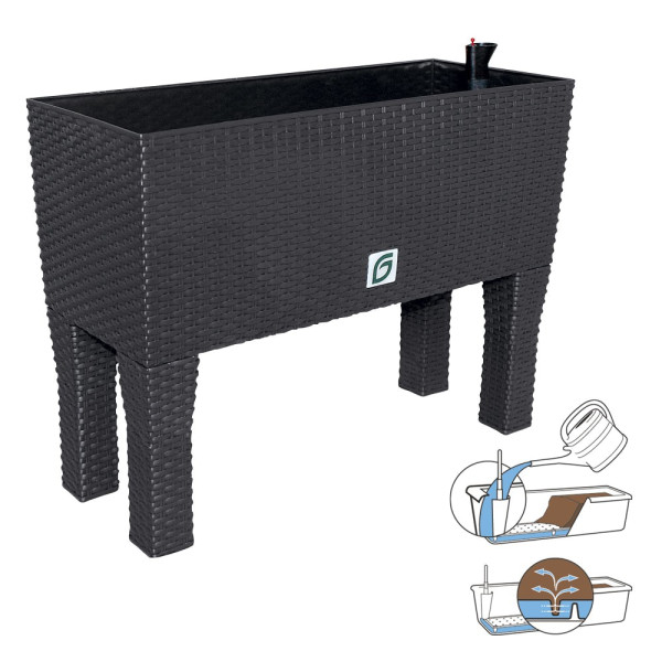 Jardinieră cu picioare, antracit