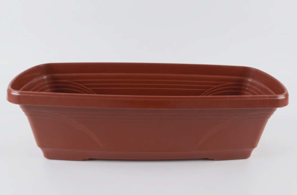 Jardinieră cu tăviță, 50 cm, teracotă