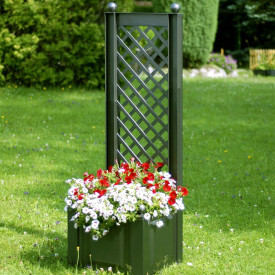 Jardinieră cu suport de cățărare 43 cm, verde